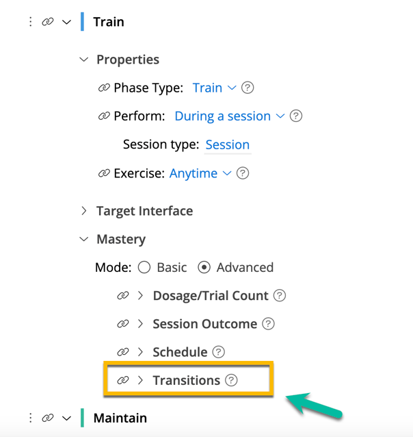 Setting up Transitions