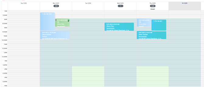 overlapping availability